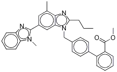 Molecular Structure of 1189944-53-3 (Methyl 4’-[[2-n-Propyl-4-methyl-6-(1-methylbenzimidazol-2-yl)-benzimidazol-1-yl]methyl]biphenyl-2-carboxylate-D3)