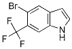 Molecular Structure of 1198475-24-9 (5-bromo-6-(trifluoromethyl)-1H-indole)