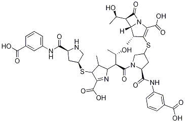 (4R,5S,6S)-3-[[(3S,5S)-1-[(2S,3R)-2-[(2S,3R)-5-Carboxy-4-[[(3S,5S)-5-[[(3-carboxyphenyl)aMino]carbonyl]-3-pyrrolidinyl]thio]-3,4-dihydro-3-Methyl-2H-pyrrol-2-yl]-3-hydroxy-1-oxobutyl]-5-[[(3-carboxyphenyl)aMino]carbonyl]-3-pyrrolidinyl]thio]-6-[(1R)-1-hydroxyethyl]-4-Methyl-7-oxo-1-azabicyclo[3.2.0]hept-2-ene-2-carboxylic Acid