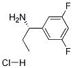 Molecular Structure of 1212812-49-1 ((S)-1-(3,5-DIFLUOROPHENYL)PROPAN-1-AMINE-HCl)