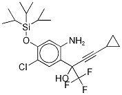 Molecular Structure of 1216572-03-0 (2-Amino-5-chloro-α-(cyclopropyl-d4-ethynyl)-4-isopropylsilyloxy
-α-(trifluoromethyl)benzenemethanol)