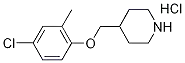 Molecular Structure of 1219972-69-6 (4-Chloro-2-methylphenyl 4-piperidinylmethyl etherhydrochloride)