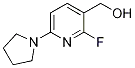 Molecular Structure of 1228666-05-4 ((2-Fluoro-6-(pyrrolidin-1-yl)pyridin-3-yl)methanol)
