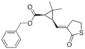 Molecular Structure of 125603-72-7 ((1R,3S)-3-[[(E)-Tetrahydro-2-oxothiophene-3-ylidene]methyl]-2,2-dimethylcyclopropanecarboxylic acid benzyl ester)