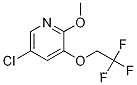 Molecular Structure of 1280786-68-6 (5-Chloro-2-methoxy-3-(2,2,2-trifluoroethoxy)pyridine)