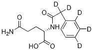Molecular Structure of 1331909-01-3 (Phenylacetyl-d5 L-Glutamine)