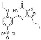 3-(6,7-DIHYDRO-7-OXO-3-PROPYL-1H-PYRAZOLO[4,3-D]PYRIMIDIN-5-YL)-4-ETHOXYBENZENESULFONYL CHLORIDE; DES-4-METHYLPIPERAZINE DESMETHYLSILDENAFIL CHLORIDE
