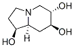 Molecular Structure of 171925-33-0 (1,6,7-Indolizinetriol, octahydro-, 1S-(1.alpha.,6.beta.,7.alpha.,8a.beta.)-)