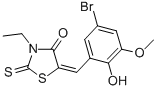 (5E)-5-(5-bromo-2-hydroxy-3-methoxybenzylidene)-3-ethyl-2-thioxo-1,3-thiazolidin-4-one(SALTDATA: FREE)