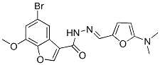 Molecular Structure of 443991-82-0 (3-Benzofurancarboxylic  acid,  5-bromo-7-methoxy-,  [[5-(dimethylamino)-2-furanyl]methylene]hydrazide  (9CI))