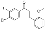 Molecular Structure of 898770-12-2 (4'-BROMO-3'-FLUORO-3-(2-METHOXYPHENYL)PROPIOPHENONE)