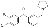 4-CHLORO-3-FLUORO-3'-PYRROLIDIN-1-YLMETHYLBENZOPHENONECAS