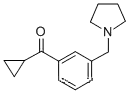 Molecular Structure of 898770-94-0 (CYCLOPROPYL 3-(PYRROLIDINOMETHYL)PHENYL KETONE)