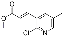 Molecular Structure of 1198401-58-9 ((E)-Methyl 3-(2-chloro-5-methylpyridin-3-yl)-acrylate)