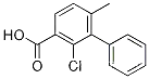 Molecular Structure of 1215206-66-8 (2-Chloro-6-Methylbiphenyl-3-carboxylic acid)