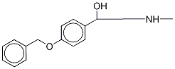 Molecular Structure of 1219216-73-5 (2-Methylamino-1-(4’-benzyloxyphenyl)phenyl)ethanol-13C2,15N)