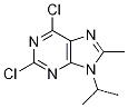 Molecular Structure of 1313026-86-6 (2,6-Dichloro-9-isopropyl-8-Methyl-9H-purine)