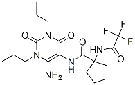 Cyclopentanecarboxamide,  N-(6-amino-1,2,3,4-tetrahydro-2,4-dioxo-1,3-dipropyl-5-pyrimidinyl)-1-[(trifluoroacetyl)amino]-  (9CI)