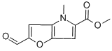Molecular Structure of 164667-56-5 (METHYL 2-FORMYL-4-METHYL-4H-FURO[3,2-B]PYRROLE-5-CARBOXYLATE)