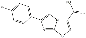 Molecular Structure of 912770-37-7 (6-(4-fluorophenyl)imidazo[2,1-b][1,3]thiazole-3-carboxylic acid)