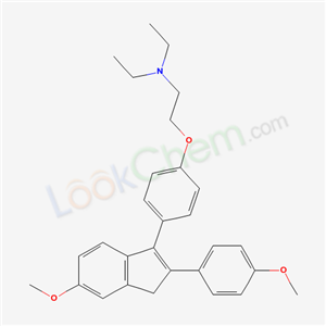 N,N-diethyl-2-[4-[5-methoxy-2-(4-methoxyphenyl)-3H-inden-1-yl]phenoxy]ethanamine cas  436-52-2