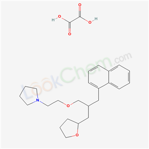 Pyrrolidine, 1-(2-(3-(1-naphthyl)-2-(tetrahydrofurfuryl)propoxy)ethyl)-, oxalate (1:1)