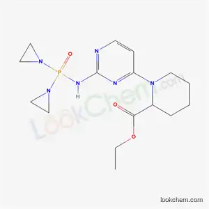 Molecular Structure of 3223-19-6 (ethyl 1-(2-{[bis(aziridin-1-yl)phosphoryl]amino}pyrimidin-4-yl)piperidine-2-carboxylate)