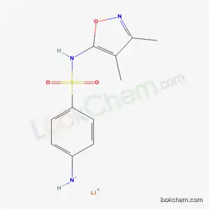 Molecular Structure of 6155-81-3 (Sulfanilamide, N(sup 1)-(3,4-dimethyl-5-isoxazolyl)-, lithium salt)
