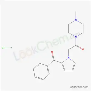 Molecular Structure of 13216-75-6 (2-(2-benzoyl-1H-pyrrol-1-yl)-1-(4-methylpiperazin-1-yl)ethanone hydrochloride (1:1))