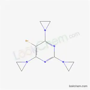 Molecular Structure of 13922-84-4 (2,4,6-tris(aziridin-1-yl)-5-bromopyrimidine)