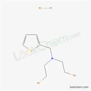 Molecular Structure of 14742-56-4 (2-bromo-N-(2-bromoethyl)-N-(thiophen-2-ylmethyl)ethanamine hydrobromide (1:1))