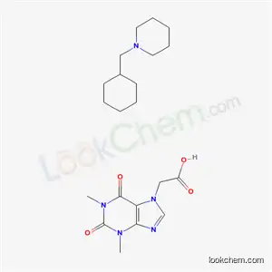 Molecular Structure of 15031-52-4 ((1,3-dimethyl-2,6-dioxo-1,2,3,6-tetrahydro-7H-purin-7-yl)acetic acid - 1-(cyclohexylmethyl)piperidine (1:1))