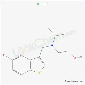 Molecular Structure of 17514-77-1 (2-{[(5-fluoro-1-benzothiophen-3-yl)methyl](propan-2-yl)amino}ethanol hydrochloride (1:1))