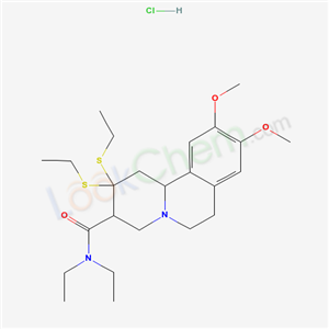 2H-Benzo(a)quinolizine-3-carboxamide, 1,3,4,6,7,11b-hexahydro-2,2-bis(ethylthio)-N,N-diethyl-9,10-dimethoxy-, hydrochloride