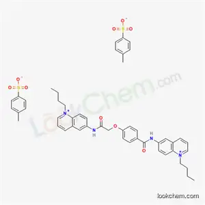 Molecular Structure of 18520-45-1 (1-butyl-6-[(4-{2-[(1-butylquinolinium-6-yl)amino]-2-oxoethoxy}benzoyl)amino]quinolinium bis(4-methylbenzenesulfonate))