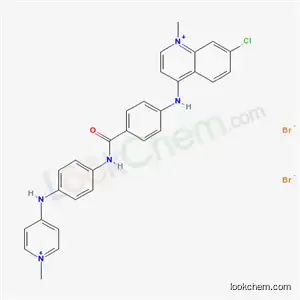 Molecular Structure of 50308-83-3 (7-chloro-1-methyl-4-{[4-({4-[(1-methylpyridinium-4-yl)amino]phenyl}carbamoyl)phenyl]amino}quinolinium dibromide)