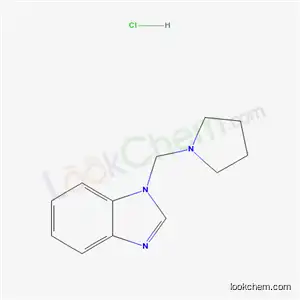 Molecular Structure of 19213-31-1 (1-(pyrrolidin-1-ylmethyl)-1H-benzimidazole hydrochloride (1:1))
