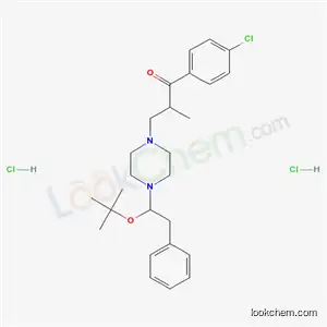 Molecular Structure of 21263-14-9 (3-[4-(1-tert-butoxy-2-phenylethyl)piperazin-1-yl]-1-(4-chlorophenyl)-2-methylpropan-1-one dihydrochloride)