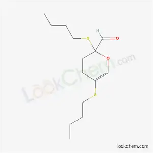 Molecular Structure of 40124-32-1 (2,5-bis(butylsulfanyl)-3,4-dihydro-2H-pyran-2-carbaldehyde)