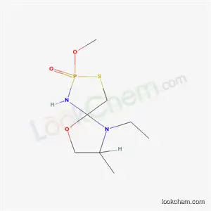 Molecular Structure of 33918-08-0 (9-ethyl-2-methoxy-8-methyl-6-oxa-3-thia-1,9-diaza-2-phosphaspiro[4.4]nonane 2-oxide)