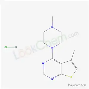 Molecular Structure of 37724-45-1 (5-methyl-4-(4-methylpiperazin-1-yl)thieno[2,3-d]pyrimidine hydrochloride (1:1))