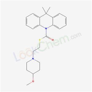 10(9H)-Acridinecarbothioic acid, 9,9-dimethyl-, S-(2-(4-methoxy-1-pipe ridinyl)ethyl) ester