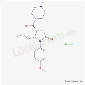 Molecular Structure of 38124-02-6 ((4R,5R)-1-(4-ethoxyphenyl)-4-(piperazin-1-ylcarbonyl)-5-propylpyrrolidin-2-one hydrochloride (1:1))