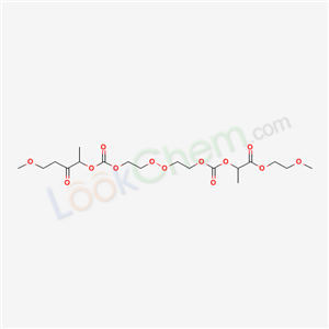 2-methoxyethyl 2-[2-[2-(5-methoxy-3-oxo-pentan-2-yl)oxycarbonyloxyethylperoxy]ethoxycarbonyloxy]propanoate cas  5334-86-1