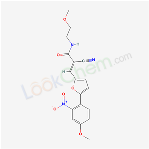 (E)-2-cyano-N-(2-methoxyethyl)-3-[5-(4-methoxy-2-nitro-phenyl)-2-furyl]prop-2-enamide