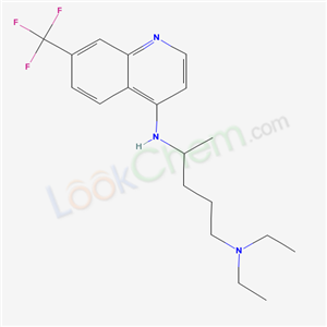 N,N-diethyl-N-[7-(trifluoromethyl)quinolin-4-yl]pentane-1,4-diamine cas  442-85-3
