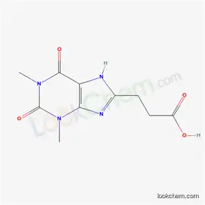 Molecular Structure of 5438-69-7 (3-(1,3-dimethyl-2,6-dioxo-2,3,6,7-tetrahydro-1H-purin-8-yl)propanoic acid)