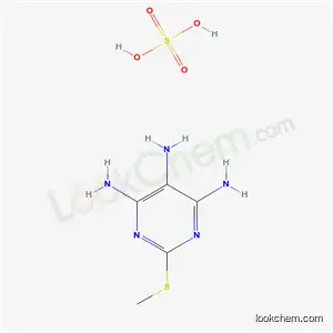 Molecular Structure of 6306-00-9 (2-methylsulfanylpyrimidine-4,5,6-triamine, sulfuric acid)