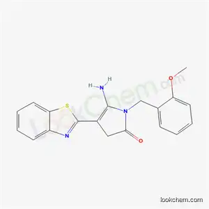 Molecular Structure of 6579-67-5 (5-amino-4-(1,3-benzothiazol-2-yl)-1-(2-methoxybenzyl)-1,3-dihydro-2H-pyrrol-2-one)