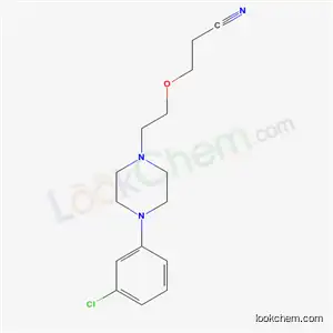 Molecular Structure of 6269-56-3 (3-{2-[4-(3-chlorophenyl)piperazin-1-yl]ethoxy}propanenitrile)
